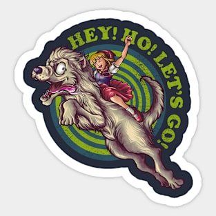 Red Riding Woof Sticker